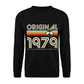 Original 1979 Retro Stripes Tee - Sweat-shirt Unisexe - noir - Devant - Alina (178cm) & Michal (187cm)