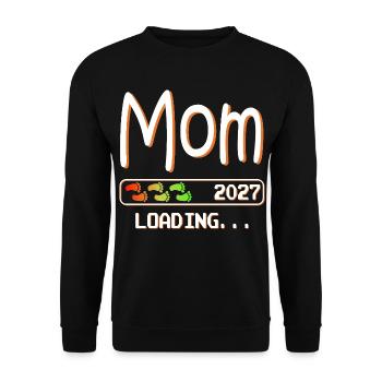 Maman et mère enceintes, maman de la descendance qui charge 2027 - Sweat-shirt Unisexe - noir - Devant - Alina (178cm) & Michal (187cm)