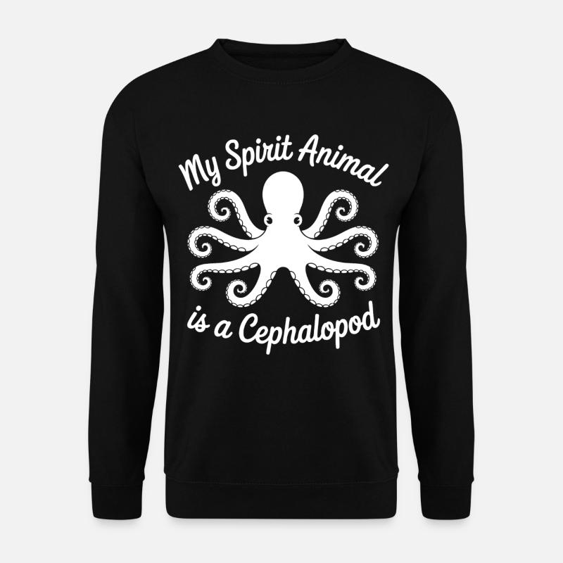 Oktopus Minimal Art - Unisex Pullover - Schwarz