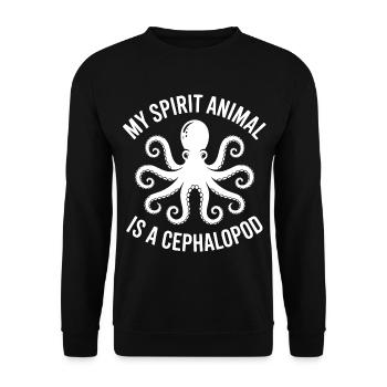 Idée de cadeau pour pieuvre - Sweat-shirt Unisexe - noir - Devant - Alina (178cm) & Michal (187cm)