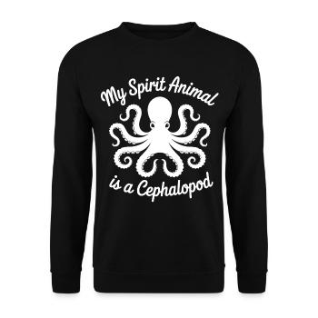 Mon âme : pieuvre - Sweat-shirt Unisexe - noir - Devant - Alina (178cm) & Michal (187cm)