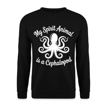 Spirit Tier Oktopus - Sweat-shirt Unisexe - noir - Devant - Alina (178cm) & Michal (187cm)