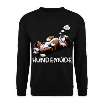 Dog-tired Bernese Mountain Dog Mountain Dog Bernese Mountain Dogs - Unisex Sweatshirt - black - Front - Alina (178cm) & Michal (187cm)