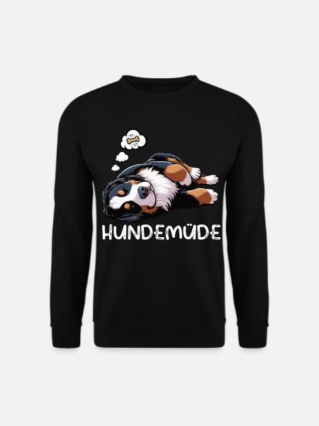 Hundemüde Berner Sennenhund Sennenhunde Berner - Unisex Pullover - Schwarz