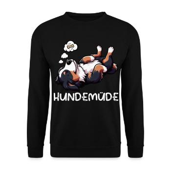 Dog-tired Bernese Mountain Dog Mountain Dog Bernese Mountain Dogs - Unisex Sweatshirt - black - Front - Alina (178cm) & Michal (187cm)