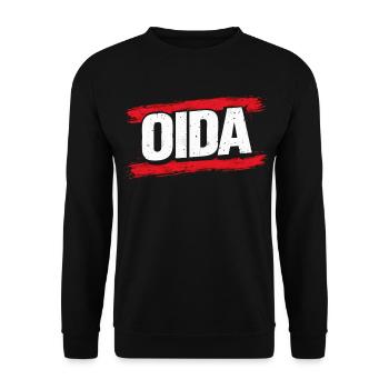ODA Roter Pinsel Logo - Unisex Pullover - Schwarz - Vorne - Alina (178cm) & Michal (187cm)