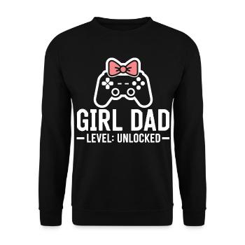 Futur papa et père biologique, fille biologique - Sweat-shirt Unisexe - noir - Devant - Alina (178cm) & Michal (187cm)