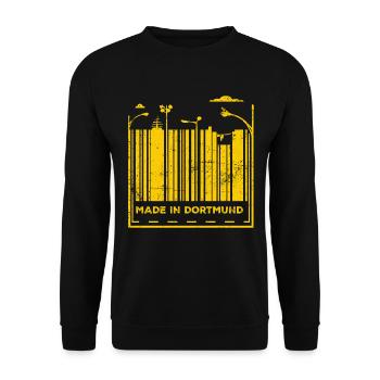 Made in Dortmund - Unisex Pullover - Schwarz - Vorne - Alina (178cm) & Michal (187cm)