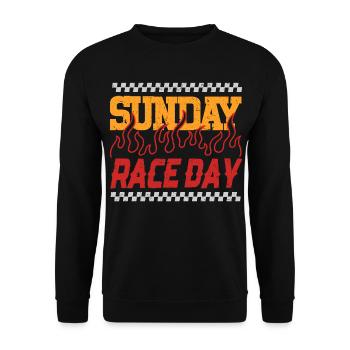 Car Racing Motorsport Sunday Race Day - Unisex Sweatshirt - black - Front - Alina (178cm) & Michal (187cm)