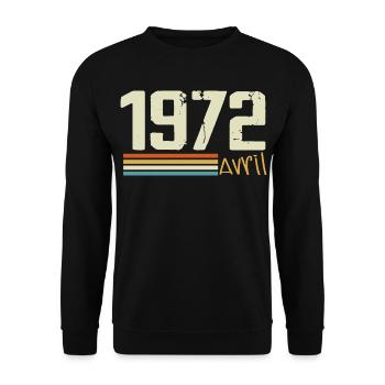 Né en avril 1972 - Sweat-shirt Unisexe - noir - Devant - Alina (178cm) & Michal (187cm)