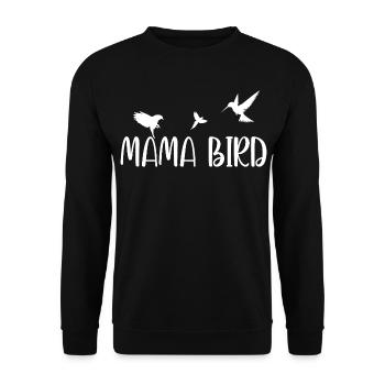 Mama Bird Shirt – Gift for Moms - Unisex Sweatshirt - black - Front - Alina (178cm) & Michal (187cm)
