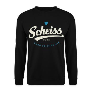 Scheiss da nix - Unisex Pullover - Schwarz - Vorne - Alina (178cm) & Michal (187cm)