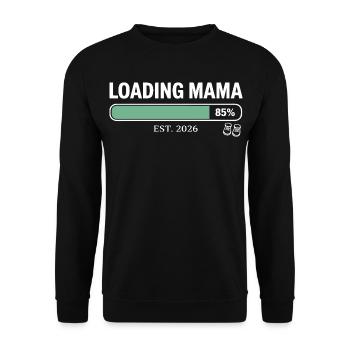 Chargement : Grossesse de maman 2026 - Sweat-shirt Unisexe - noir - Devant - Alina (178cm) & Michal (187cm)