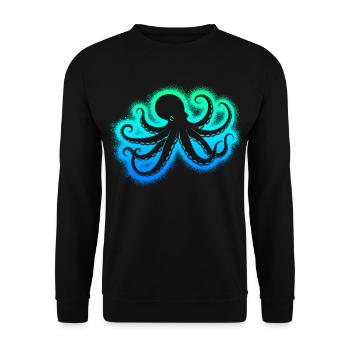 Octopus Kids Men's Boys Octopus - Unisex Sweatshirt - black - Front - Alina (178cm) & Michal (187cm)