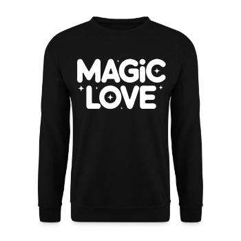 Magic Love Stars rétro - Sweat-shirt Unisexe - noir - Devant - Alina (178cm) & Michal (187cm)