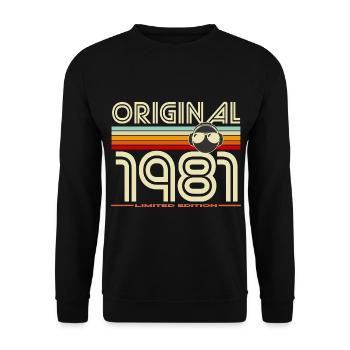 Original 1981 Edition Retro - Unisex Sweatshirt - black - Front - Alina (178cm) & Michal (187cm)