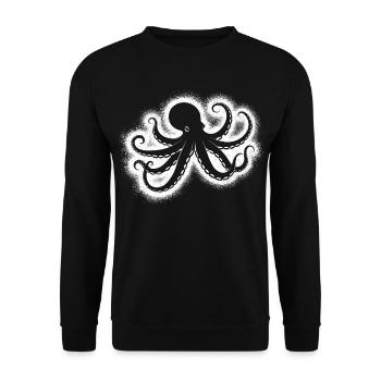 Octopus Men's Children's Boys Octopus - Unisex Sweatshirt - black - Front - Alina (178cm) & Michal (187cm)