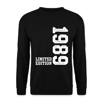 37th Birthday 1989 Limited Edition Man Woman - Unisex Sweatshirt - black - Front - Alina (178cm) & Michal (187cm)