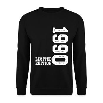 36th Birthday 1990 Limited Edition Man Woman - Unisex Sweatshirt - black - Front - Alina (178cm) & Michal (187cm)