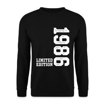 40e anniversaire 1986 Édition limitée Homme Femme - Sweat-shirt Unisexe - noir - Devant - Alina (178cm) & Michal (187cm)