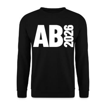 Abi 2026 - Abitur - Gift | minimal design - Unisex Sweatshirt - black - Front - Alina (178cm) & Michal (187cm)