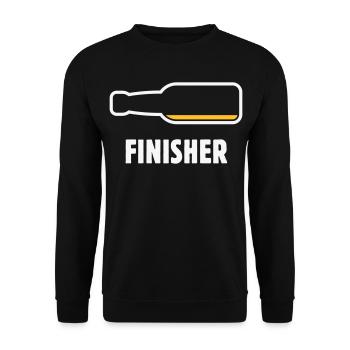 Finisher (beer / beer / beer drinker / NEG 2C) - Unisex Sweatshirt - black - Front - Alina (178cm) & Michal (187cm)