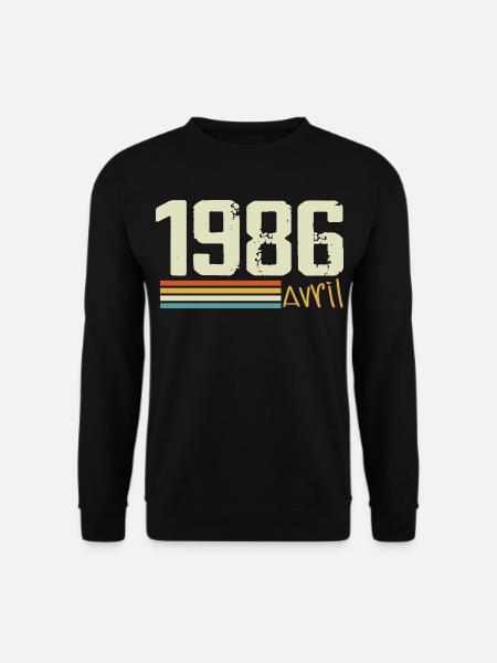 Né en avril 1986 - Sweat-shirt Unisexe - noir