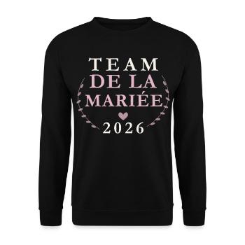 Équipe Mariée 2026 - Sweat-shirt Unisexe - noir - Devant - Alina (178cm) & Michal (187cm)