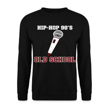 Vinyle DJ Hip-Hop des années 90 Old School - Sweat-shirt Unisexe - noir - Devant - Alina (178cm) & Michal (187cm)