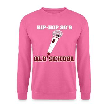 Hip Hop 90er Old School DJ Vinyl - Unisex Pullover - Pink - Vorne