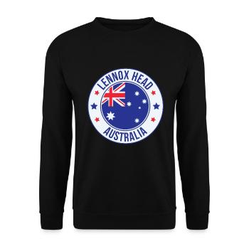 Lennox Head Australien-Abzeichen - Unisex Pullover - Schwarz - Vorne - Alina (178cm) & Michal (187cm)