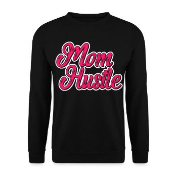 Mom Hustle Mom Shirt - Unisex Sweatshirt - black - Front - Alina (178cm) & Michal (187cm)