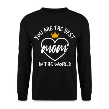 Beste Mama der Welt Geschenkhemd - Unisex Pullover - Schwarz - Vorne - Alina (178cm) & Michal (187cm)