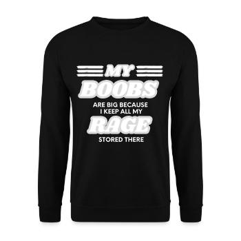 Big Boobs - Unisex Sweatshirt - black - Front - Alina (178cm) & Michal (187cm)