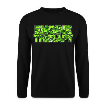 Engine Therapy Camouflage für echte Schrauber - Unisex Pullover - Schwarz - Vorne - Alina (178cm) & Michal (187cm)