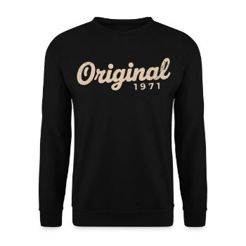 1971 Birthday Gift | Born in 1971 - Unisex Sweatshirt - black - Front - Alina (178cm) & Michal (187cm)