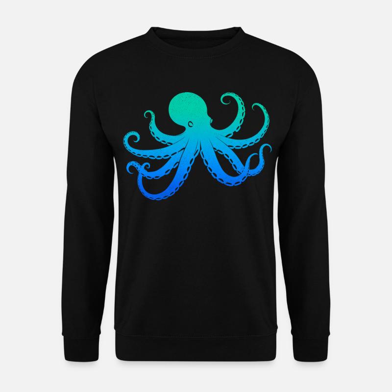 Oktopus Jungen Kinden Herren Krake - Unisex Pullover - Schwarz