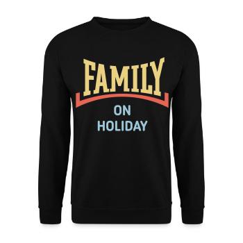 Famille en vacances (Vacances en famille / Concave / 3C) - Sweat-shirt Unisexe - noir - Devant - Alina (178cm) & Michal (187cm)