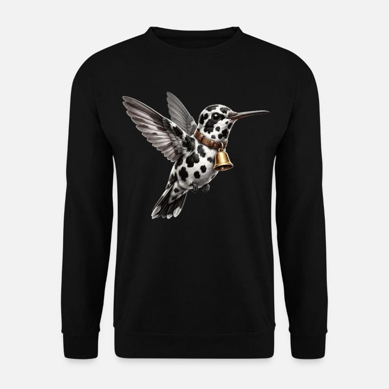 Lustiges gemischtes Kolibri-Kuh-Muster - Unisex Pullover - Schwarz
