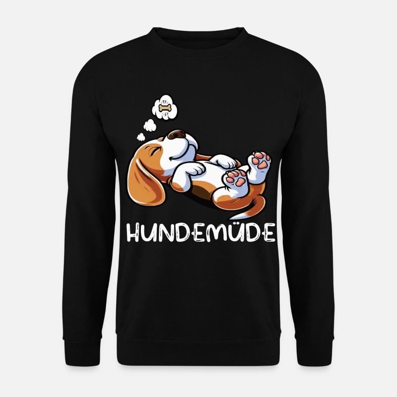 Hundemüde Beagle Beaglebesitzer Beaglehalter - Unisex Pullover - Schwarz