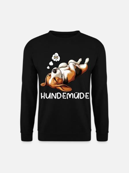 Hundemüde Beagle Beaglebesitzer Beaglehalter - Unisex Pullover - Schwarz