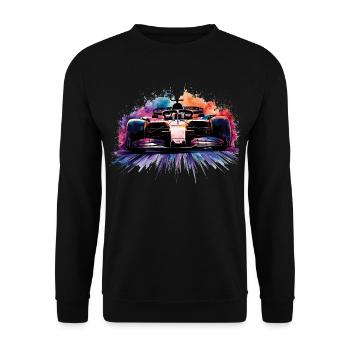 F1 Formula  One Racing Car Painting Print - Sweat-shirt Unisexe - noir - Devant - Alina (178cm) & Michal (187cm)