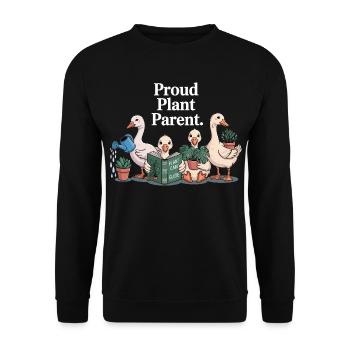 Pflanzen Shirt Gänse Garten Geschenk Idee - Unisex Pullover - Schwarz - Vorne - Alina (178cm) & Michal (187cm)