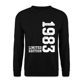 43rd Birthday 1983 Limited Edition Man Woman - Unisex Sweatshirt - black - Front - Alina (178cm) & Michal (187cm)