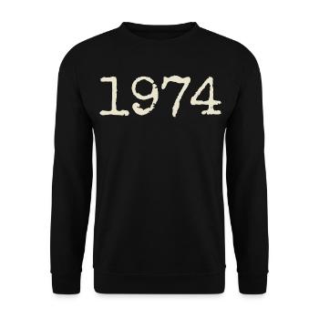Cadeau Anniversaire 1974 - Génial depuis 1974 - Sweat-shirt Unisexe - noir - Devant - Alina (178cm) & Michal (187cm)