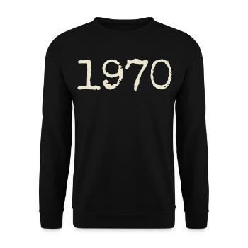 Geburtstagsgeschenk 1970 – Großartig seit 1970 - Unisex Pullover - Schwarz - Vorne - Alina (178cm) & Michal (187cm)