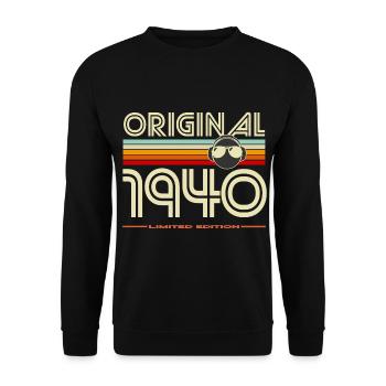 Original 1940 Retro édition - Sweat-shirt Unisexe - noir - Devant - Alina (178cm) & Michal (187cm)
