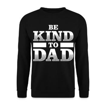 Soyez gentil avec la chemise minimaliste de papa - Sweat-shirt Unisexe - noir - Devant - Alina (178cm) & Michal (187cm)