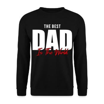 Feiert den besten Vater der Welt! Perfektes Geschenk - Unisex Pullover - Schwarz - Vorne - Alina (178cm) & Michal (187cm)