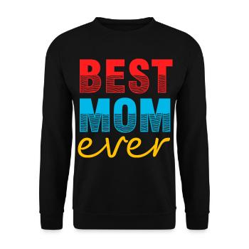 momBest Mom Ever Gift Shirt - Unisex Sweatshirt - black - Front - Alina (178cm) & Michal (187cm)